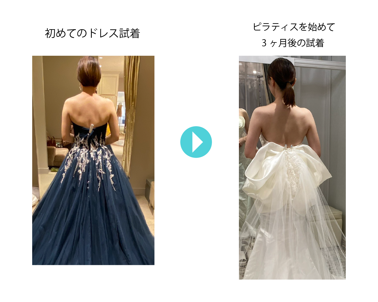 image3 1 「ドレスは体型より姿勢で決まる」マーメイドドレスを美しく着るために始めた花嫁ピラティス3ヶ月体験談！